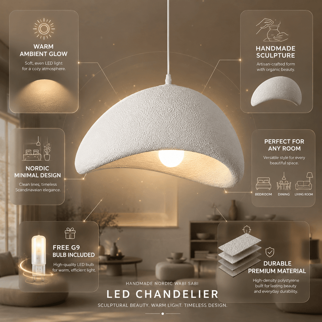 Zenith Glow | Modern LED Chandelier | Nordic Design & Handmade Quality - Garalato
